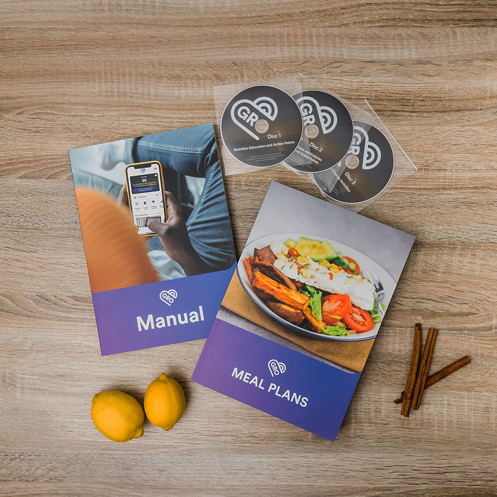 Gro Health Physical Pack - Manual, Meal Plan and 3 DVD Set